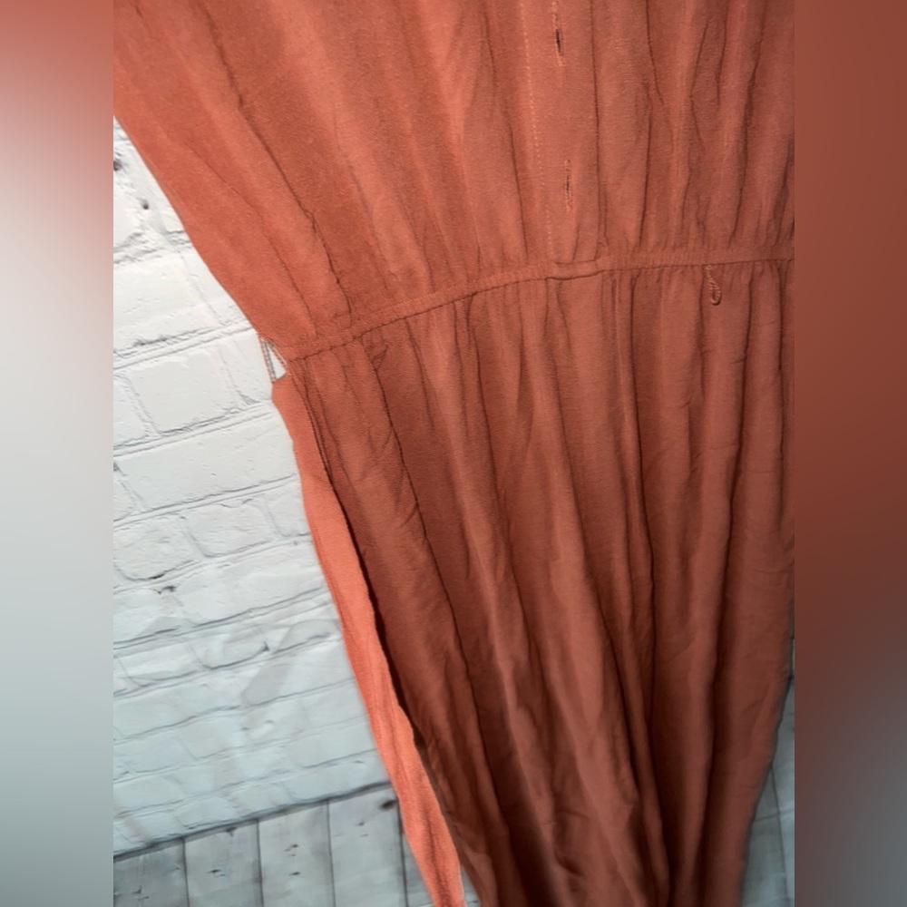 BRAND NWT Apt. 9 Dark Orange Long Romper size S - Picture 6 of 16